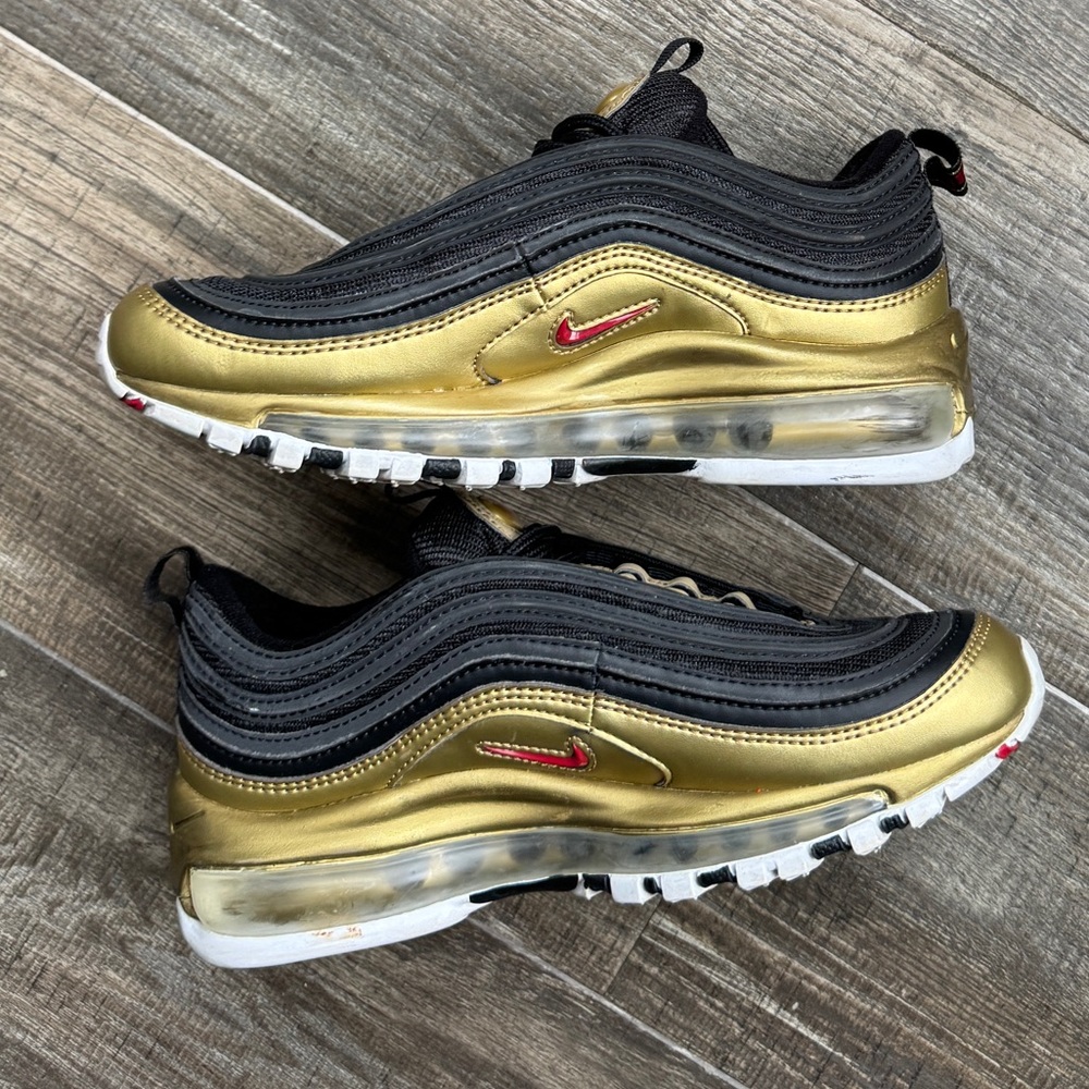 Nike air max 97 black metallic gold 4 5.5 - Picture 2 of 6